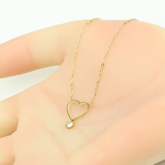 Delicate Yellow Heart Pendant Necklace with Adjustable Chain, XPNL0364 - Picture 6 of 13